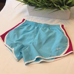 Nike running shorts - retro style teal/fuscia